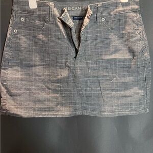 Plaid Gray Mini Skirt